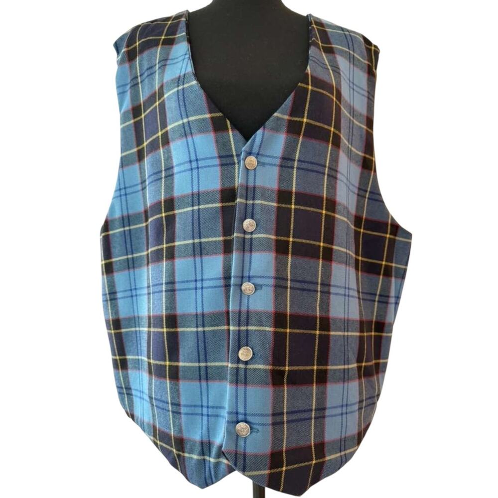 Us Air Force Tartan By Alexis Malcolm Kilts Blue Plaid Laxey Manx Waistcoat